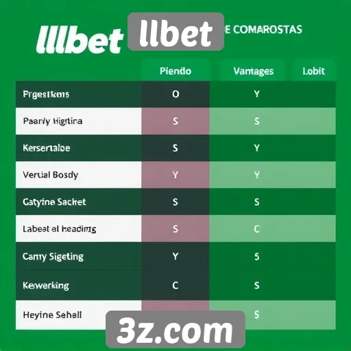 Comparação entre llbet e concorrentes no mercado